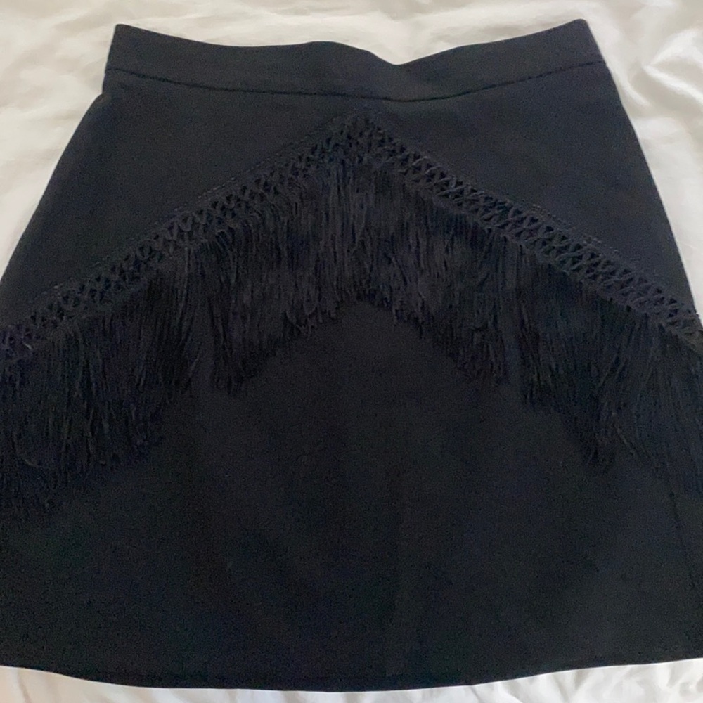 Black Fringe Zara Skirt